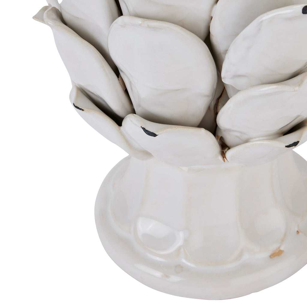 Large Ivory Chianti Artichoke - White
