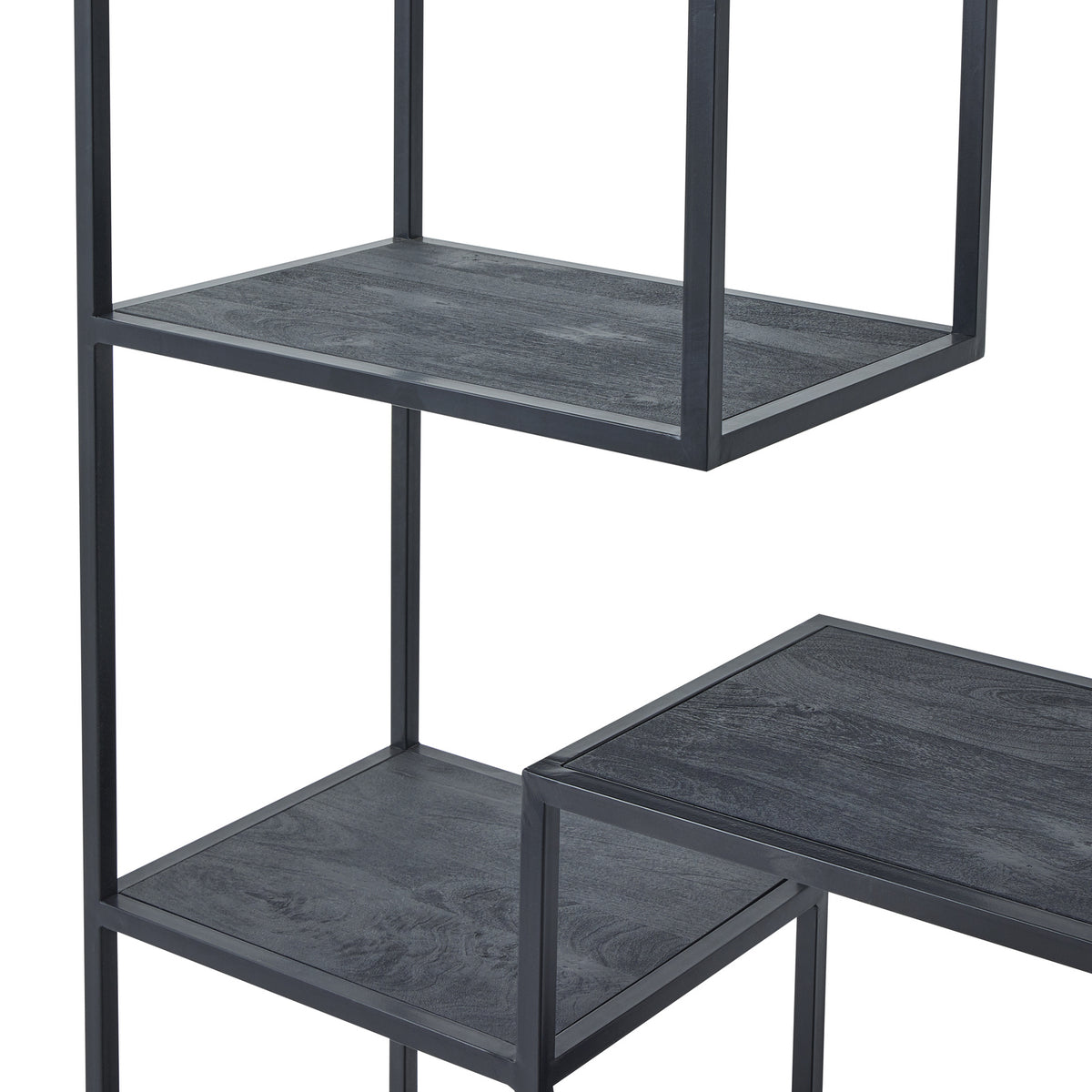 Large Black Multi Shelf Unit - Black