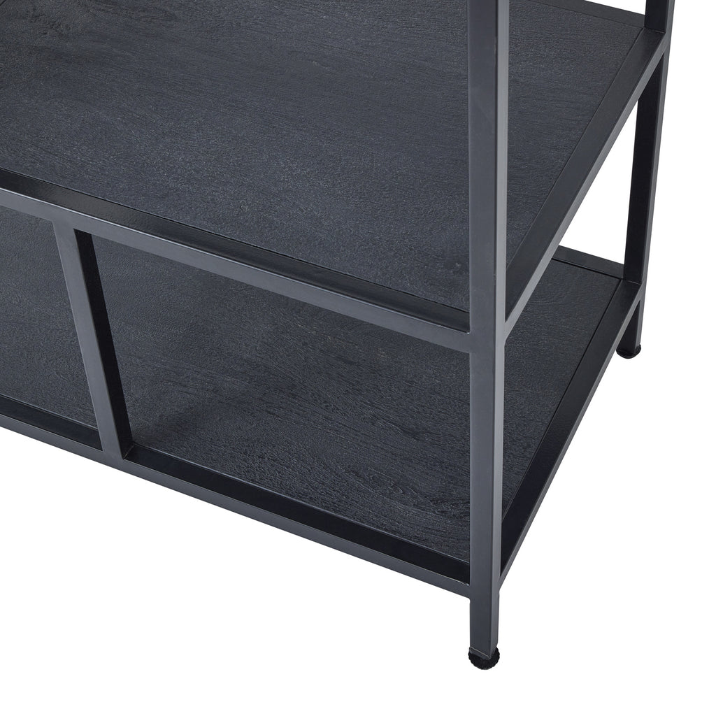 Large Black Multi Shelf Unit - Black
