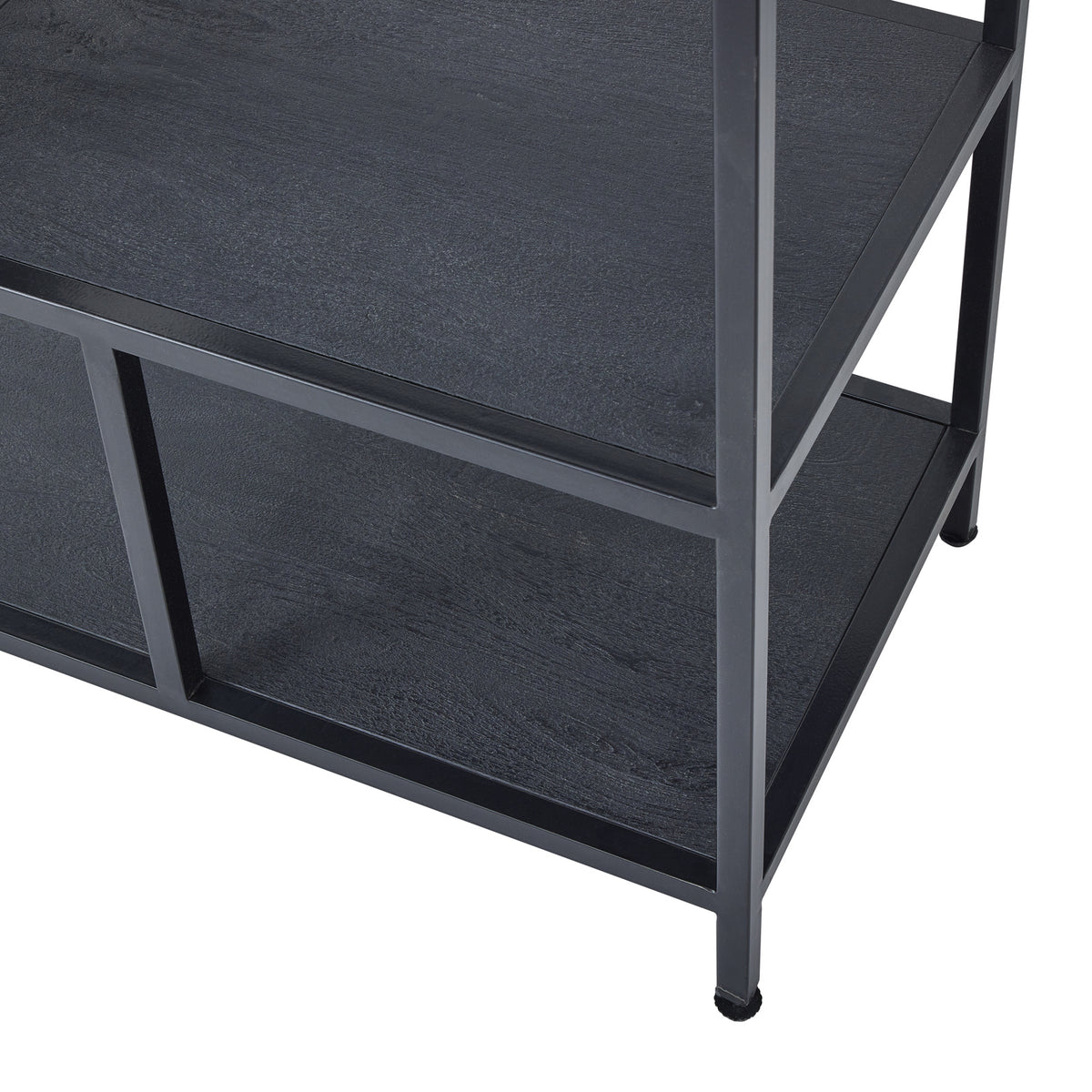 Large Black Multi Shelf Unit - Black