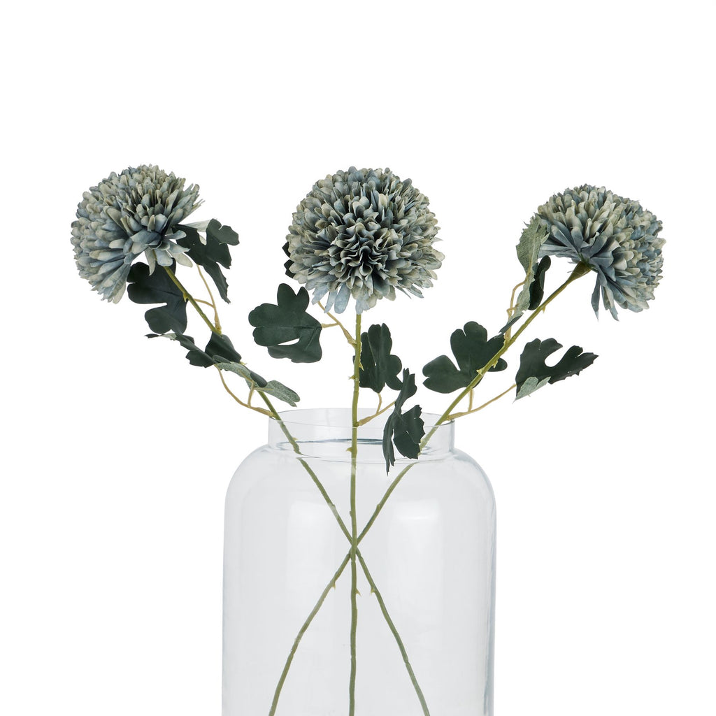 Pale Green Blue Short Chrysanthemum - Pale green