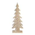 Carved Wood Large Christmas Tree - Brown