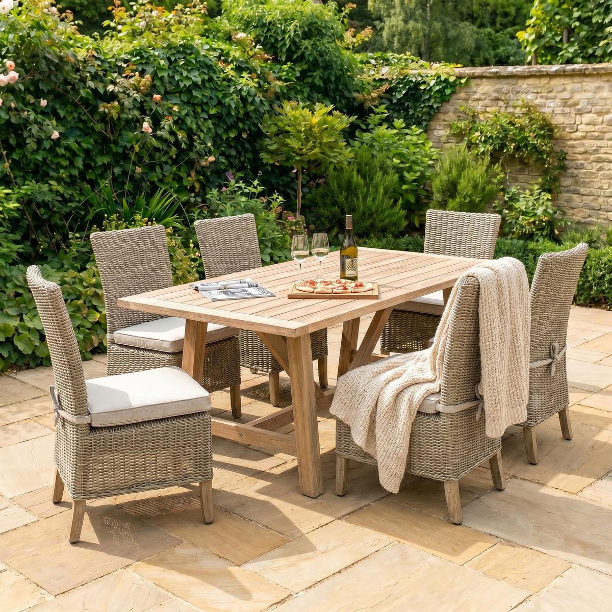 Capri Collection Outdoor Dining Chair - Beige