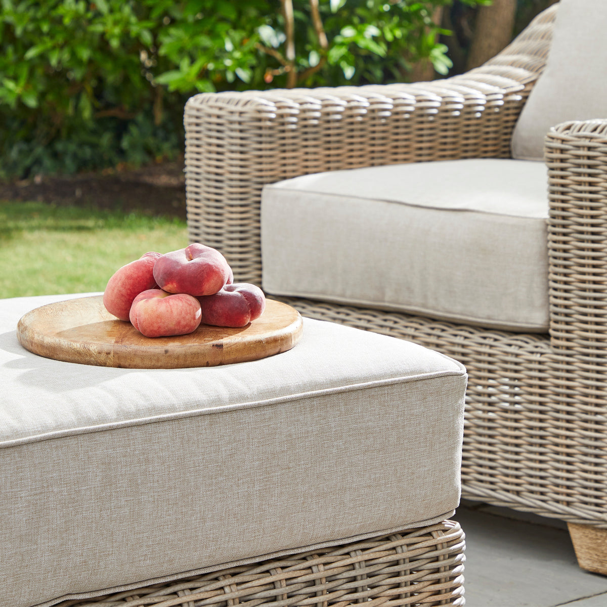 Capri Collection Outdoor Foot Stool - Beige