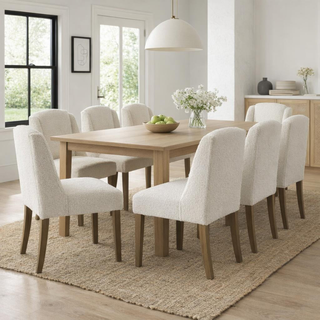 Compton Boucle Dining Chair - Cream
