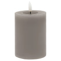 Luxe Collection Melt Effect 3X4 Grey Led Wax Candle