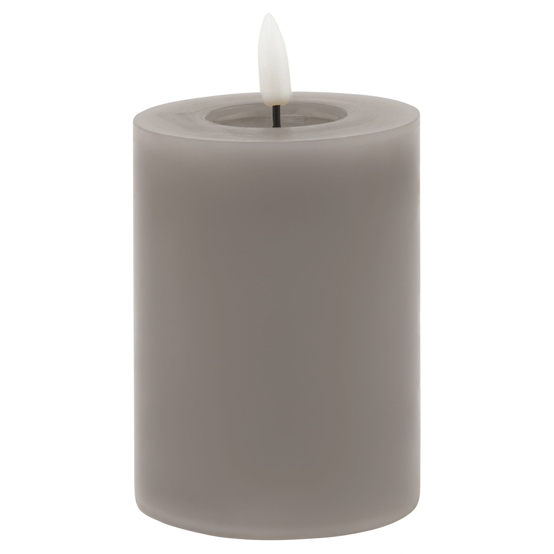 Luxe Collection Melt Effect 3X4 Grey Led Wax Candle
