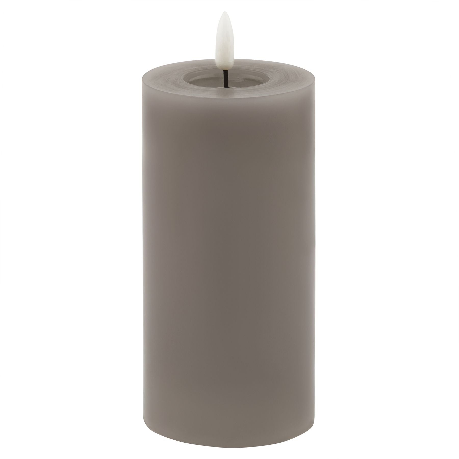 Luxe Collection Melt Effect 3X6 Grey Led Wax Candle