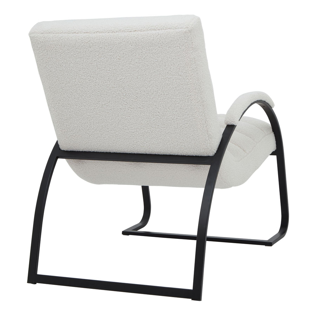 Boucle Ribbed Ark Chair - Black