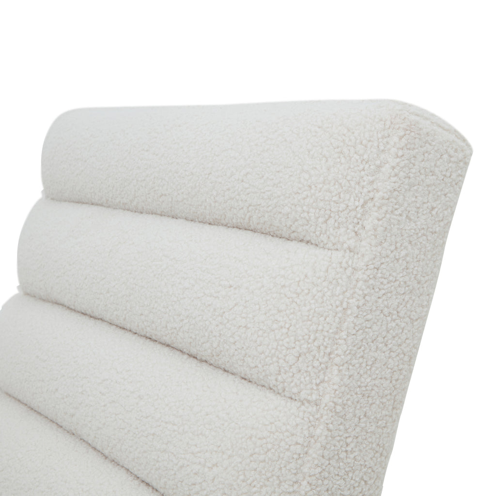Boucle Ribbed Ark Chair - Black
