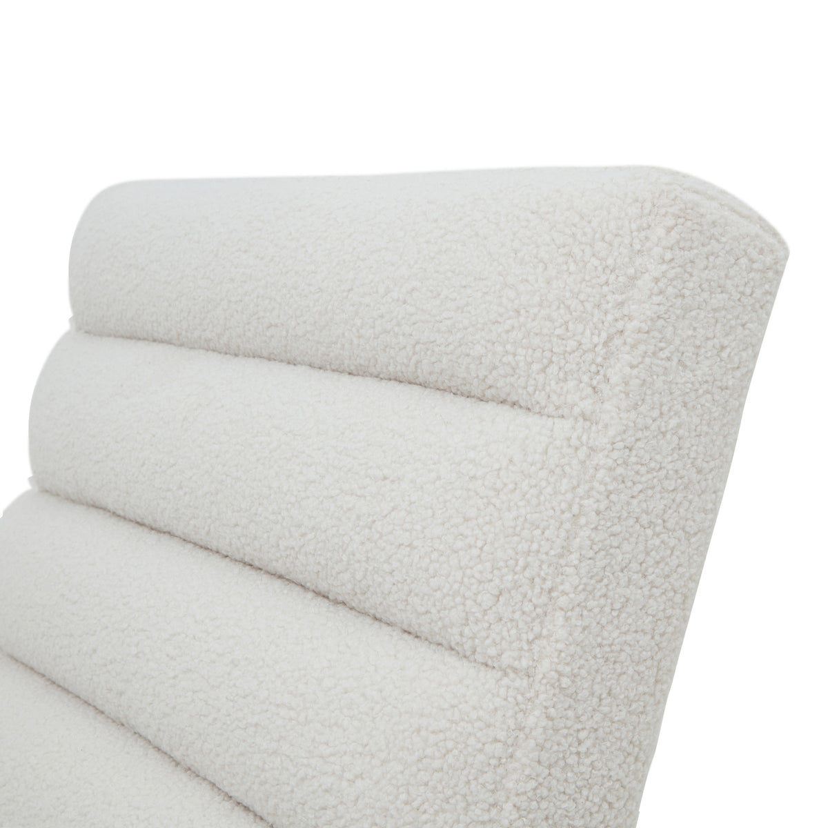 Boucle Ribbed Ark Chair - Black