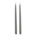 Luxe Collection S/2 Grey Led Wax Dinner Candles