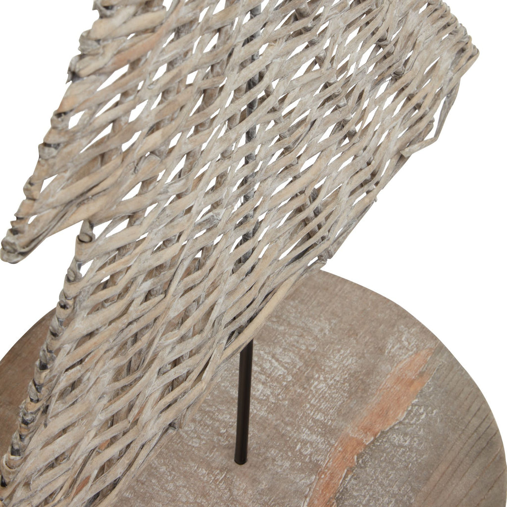 Noel Collection Large Wicker Tree Ornament - Brown