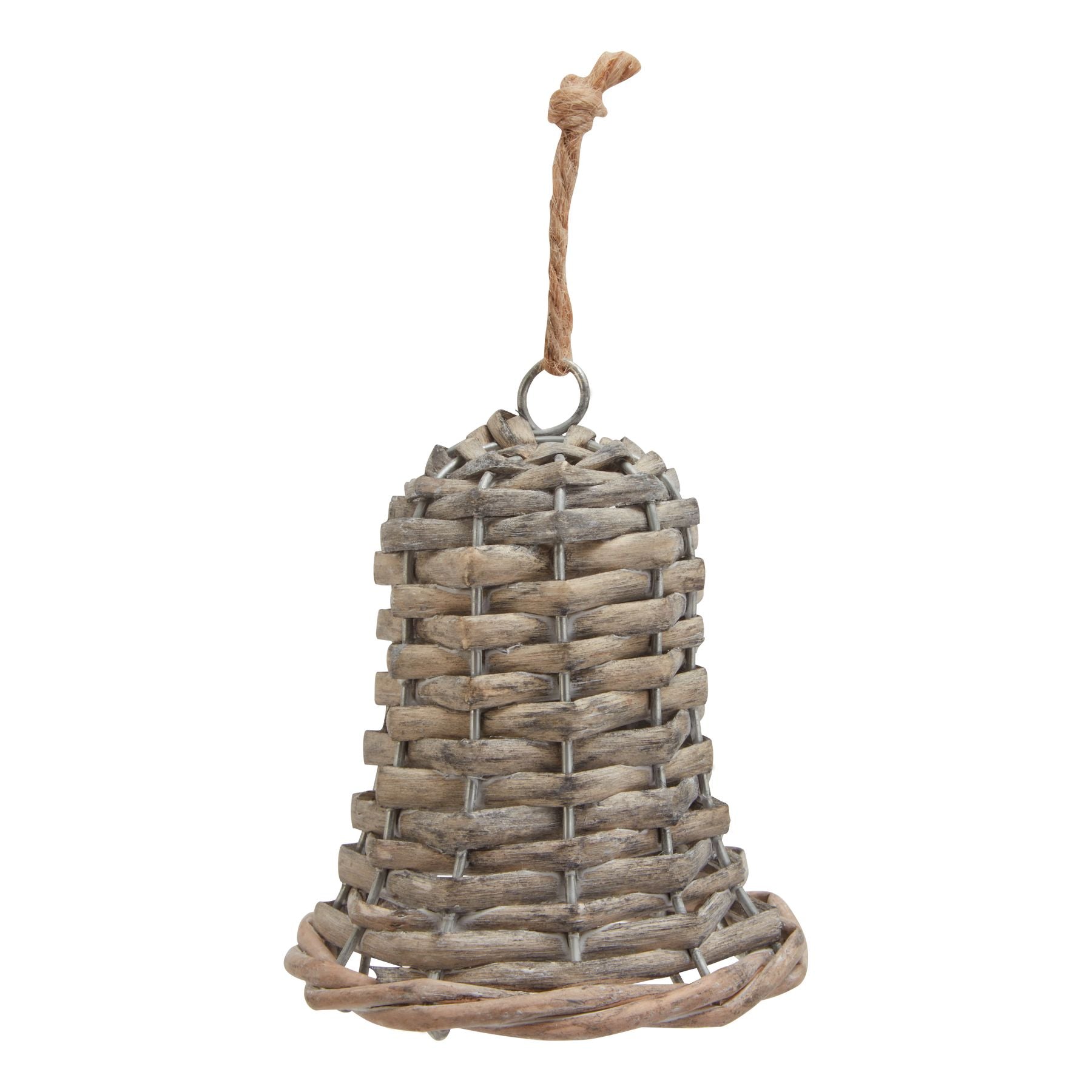 Noel Collection Small Wicker Bell Decoration