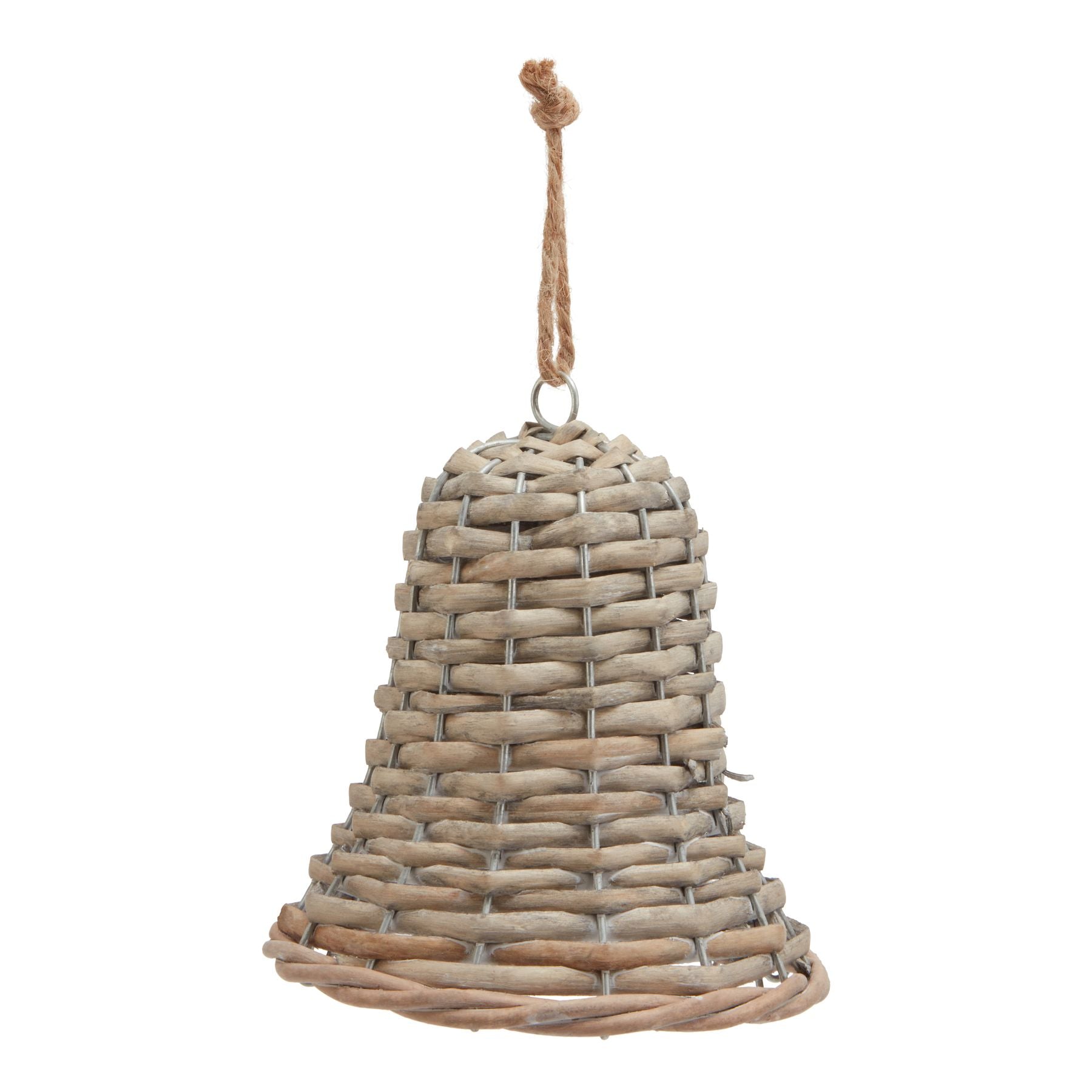 Noel Collection Medium Wicker Bell Decoration