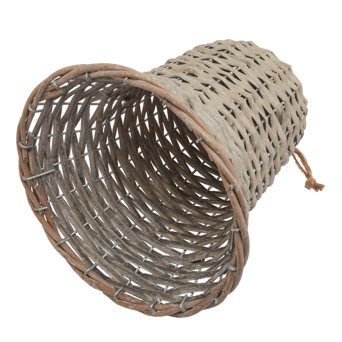 Noel Collection Extra Large Wicker Bell Decoration - Brown