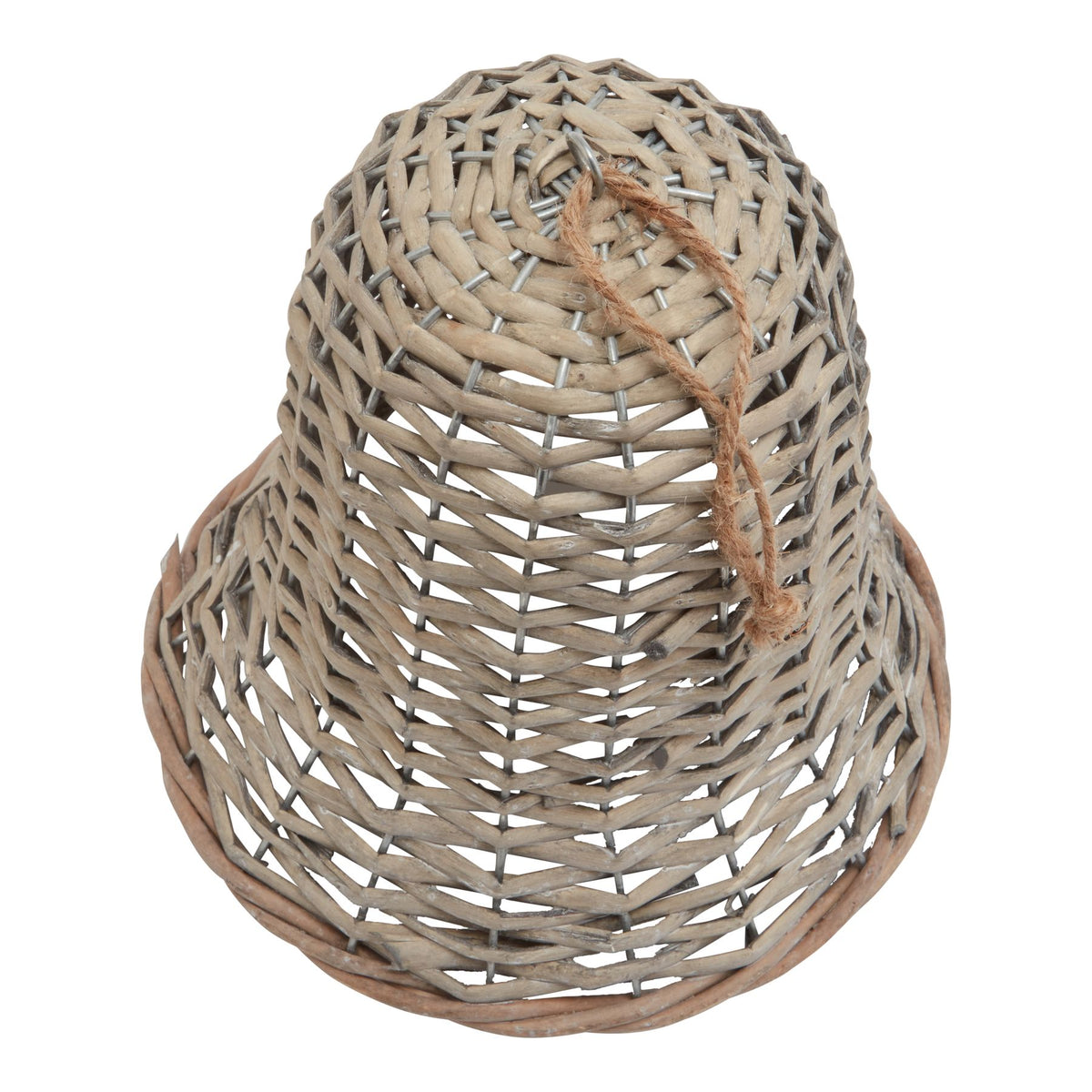 Noel Collection Extra Large Wicker Bell Decoration - Brown
