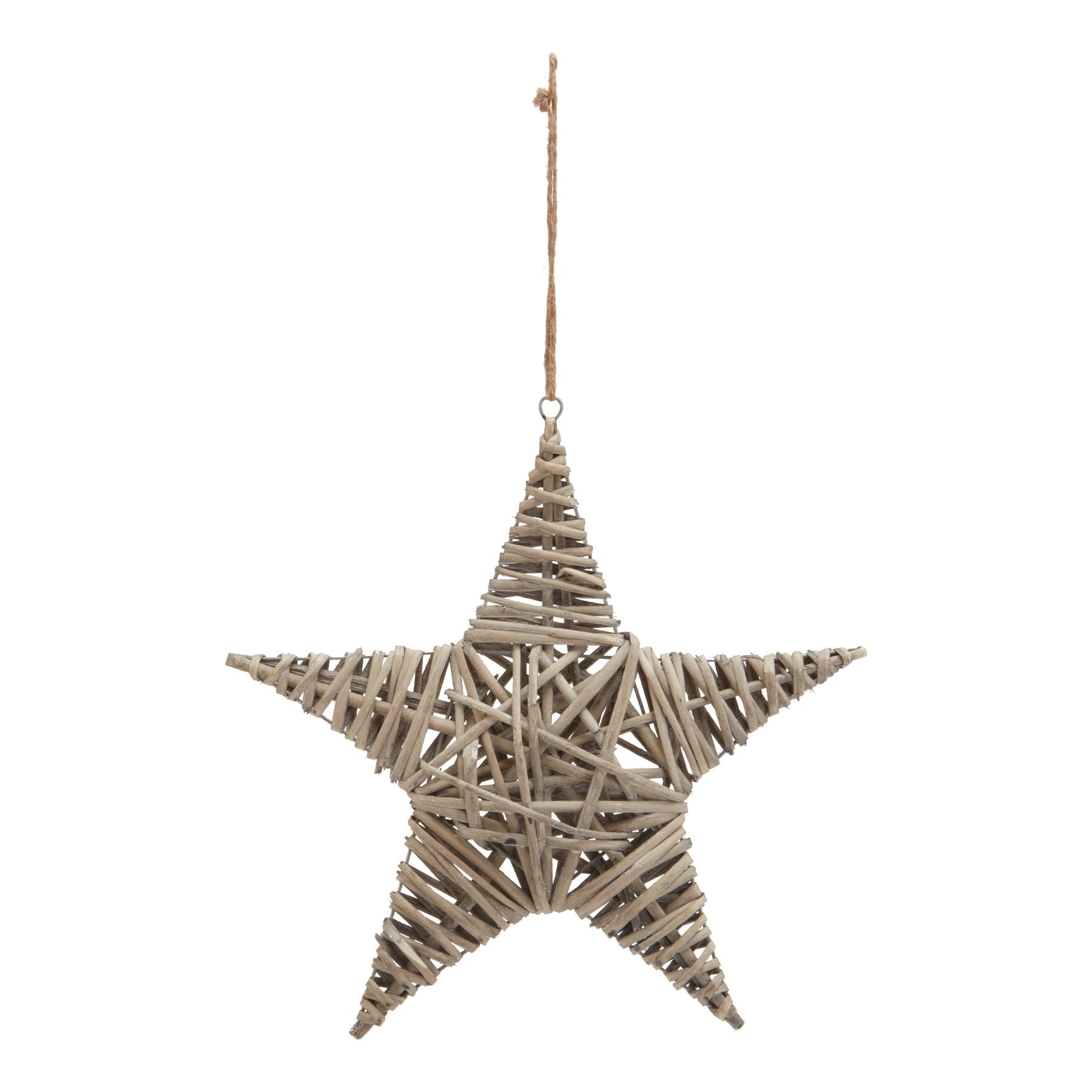 Noel Collection Large Wicker Star Decoration