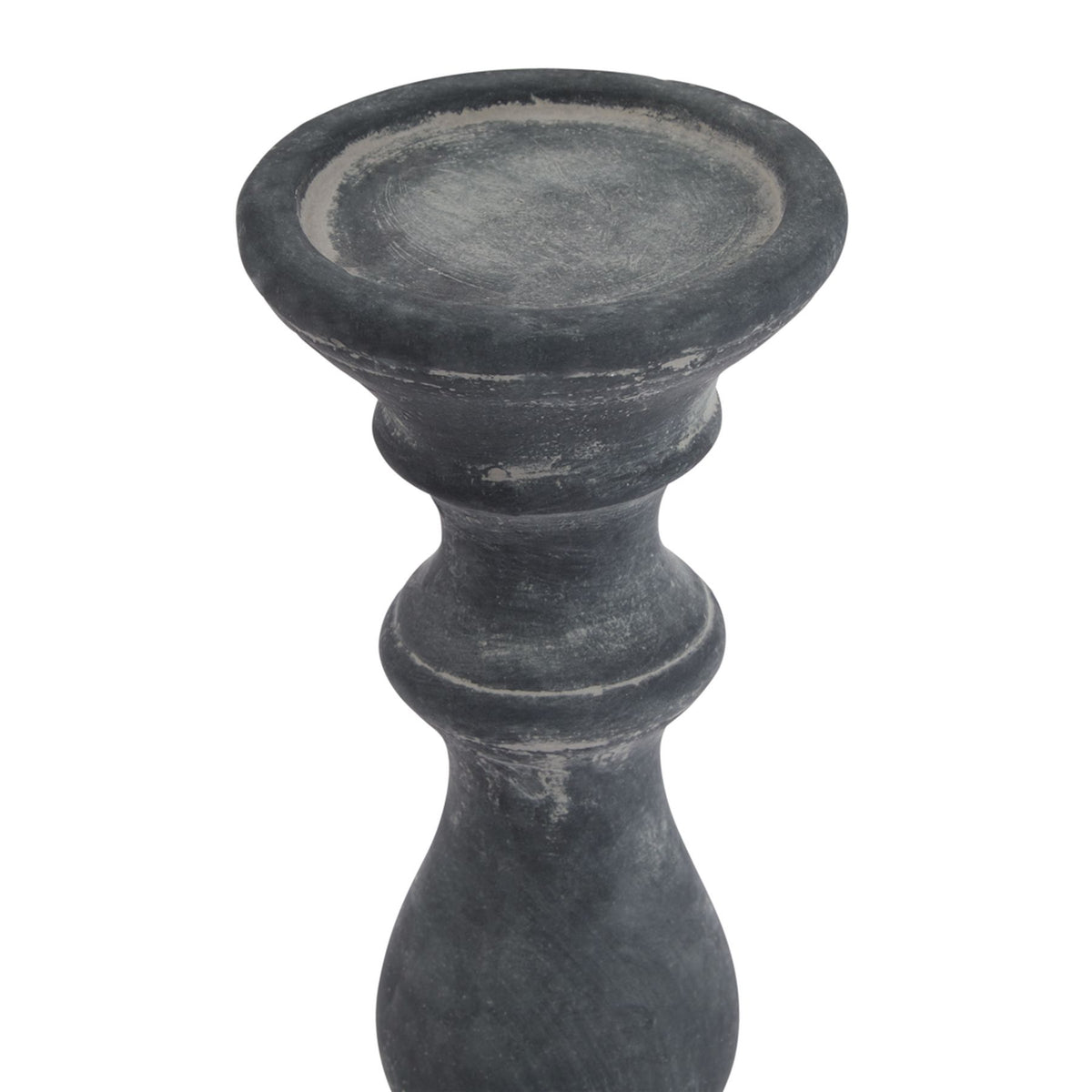 Amalfi Small Grey Column Candle Holder - Grey