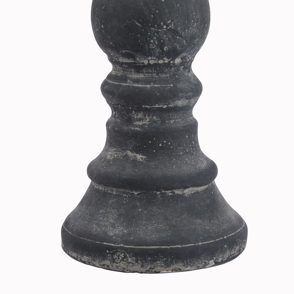 Amalfi Small Grey Column Candle Holder - Grey