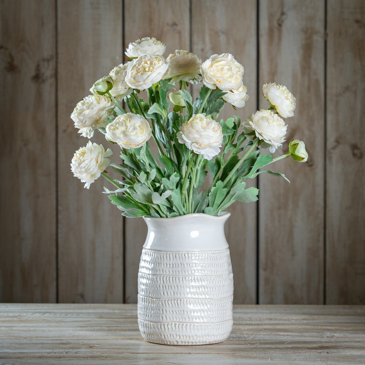 Natural Garden Collection White Ranunculus - White