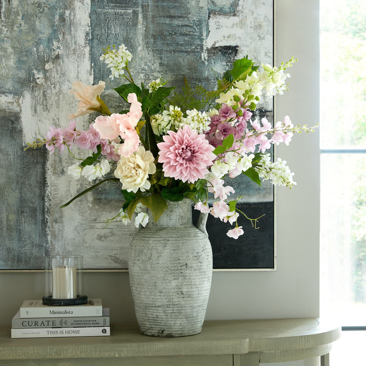 Natural Garden Collection White Sweetpea Stem - White