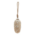 Antique White Wash Large Pine Cone Bauble