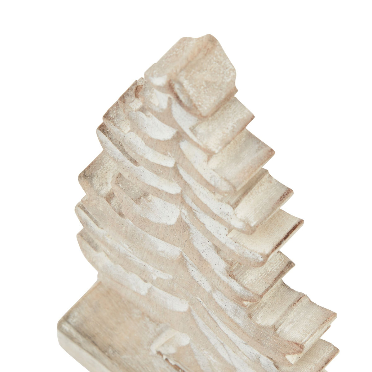 White Wash Collection Wooden Tiered Tree Decoration - White