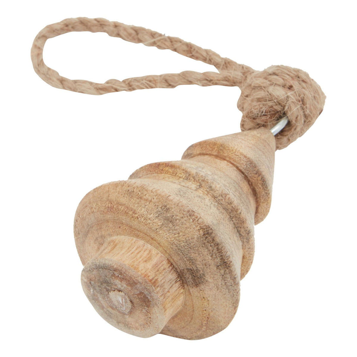 Natural Hand Turned Wooden Tree Bauble - Brown