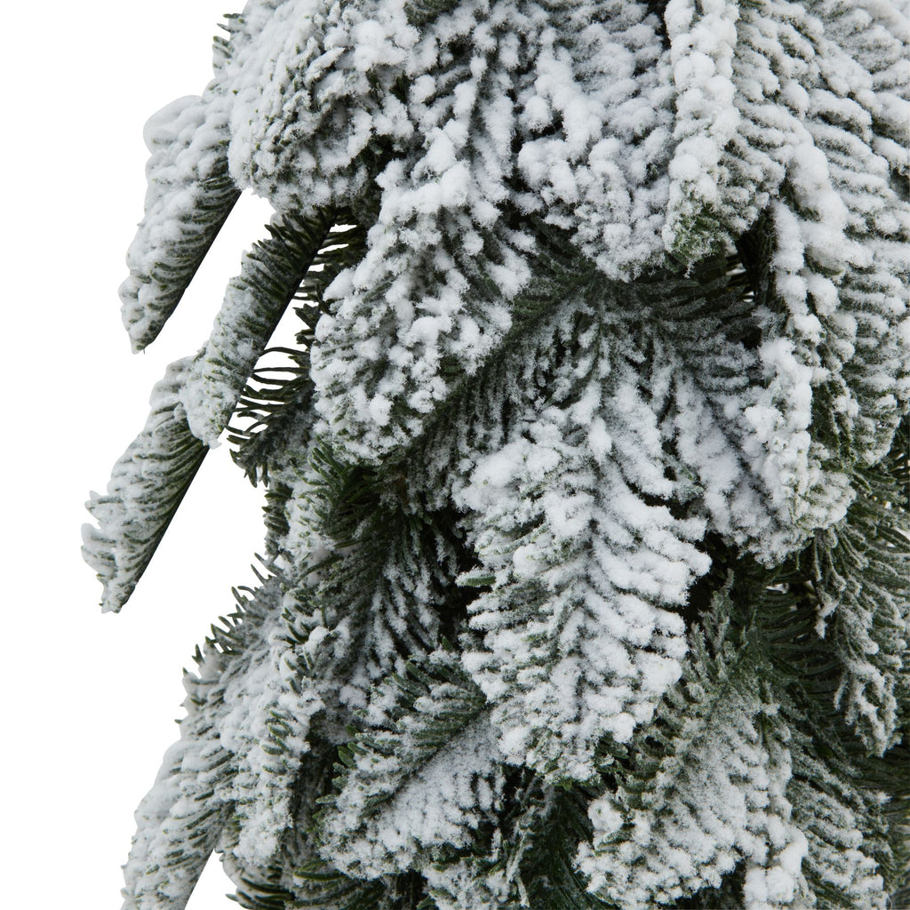 40Cm Medium Snowy Fir Tree - White