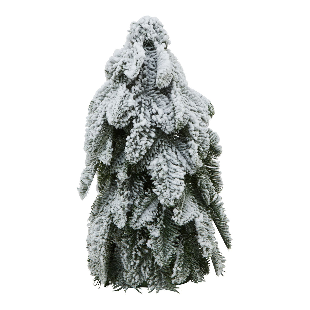 40Cm Medium Snowy Fir Tree - White