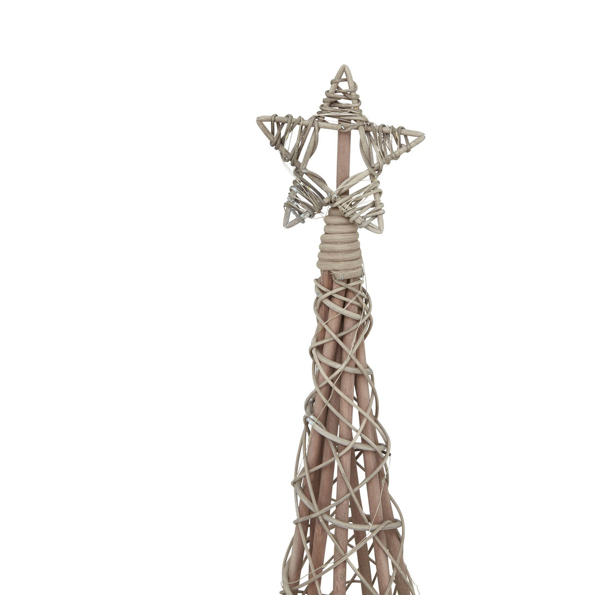 Large Led Wicker Christmas Tree with Star