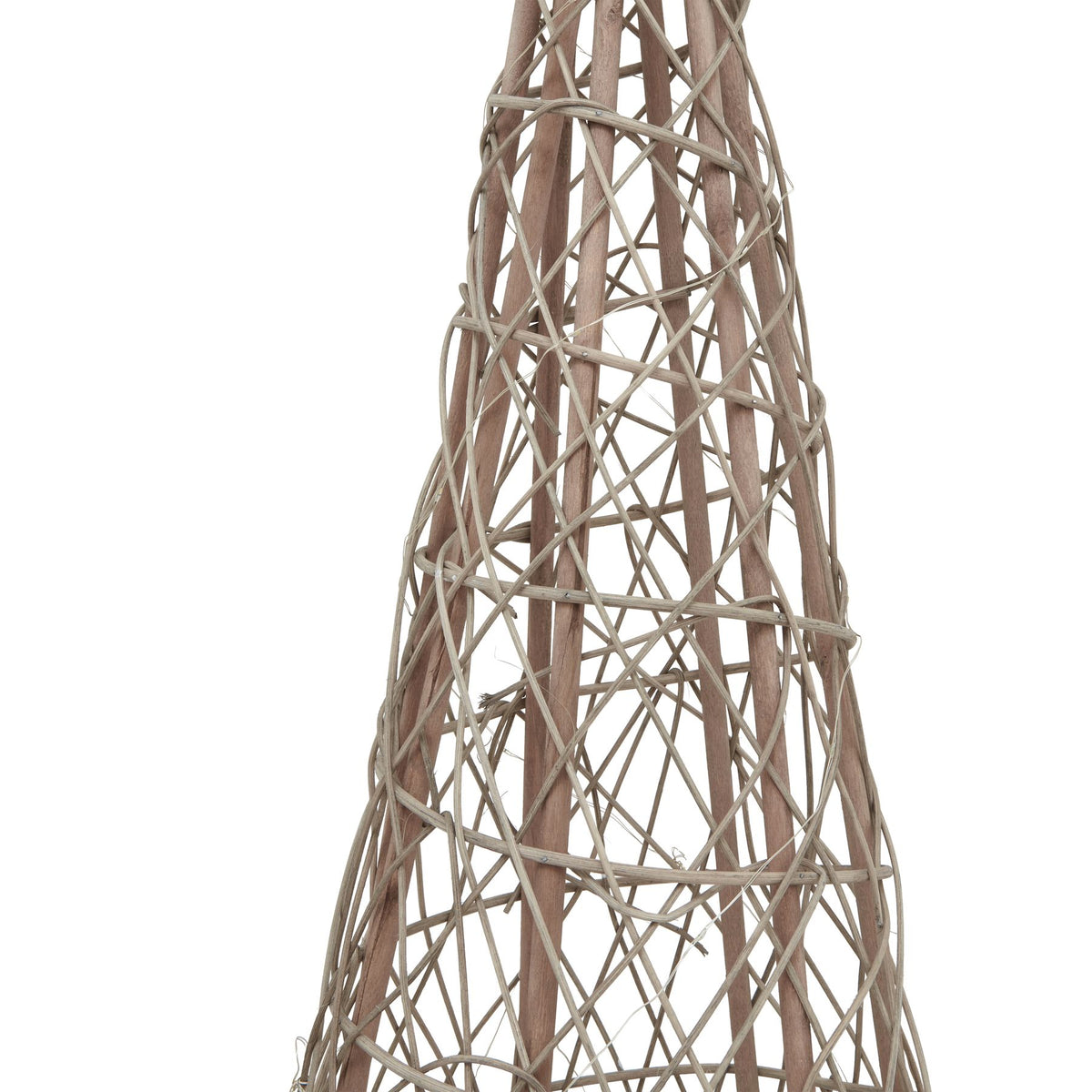 Large Led Wicker Christmas Tree with Star