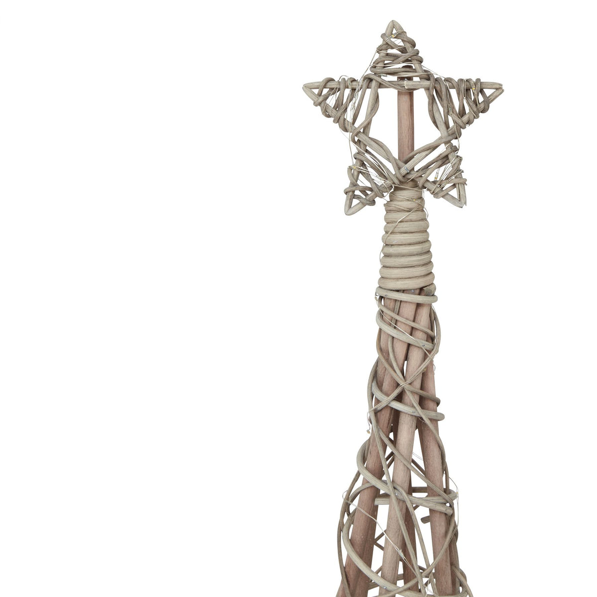 Led Wicker Christmas Tree with Star