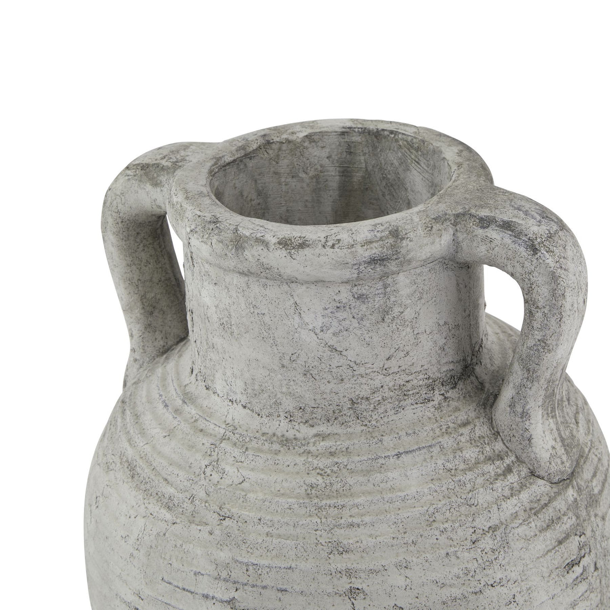 Athena Stone Amphora Pot - White