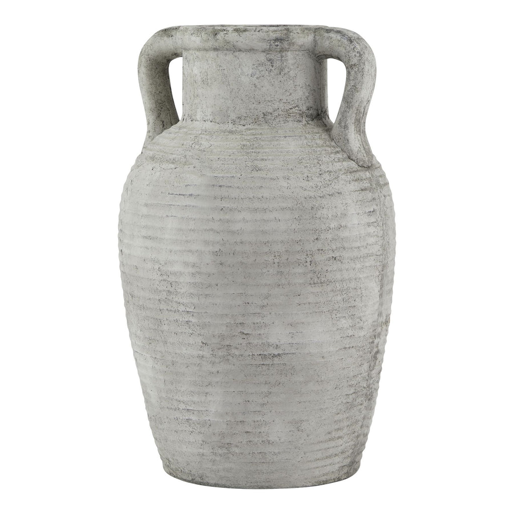 Athena Stone Amphora Pot - White