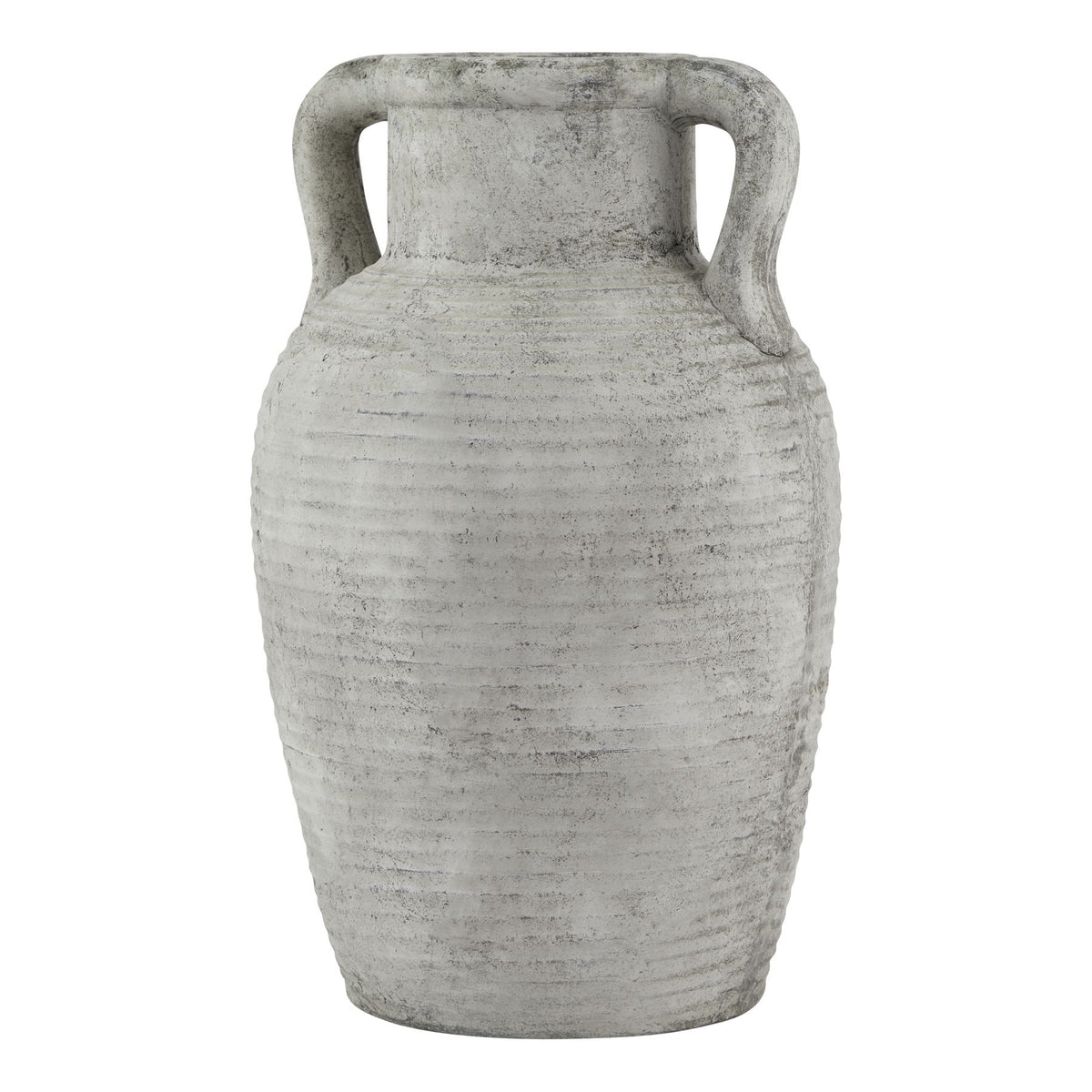 Athena Stone Amphora Pot - White