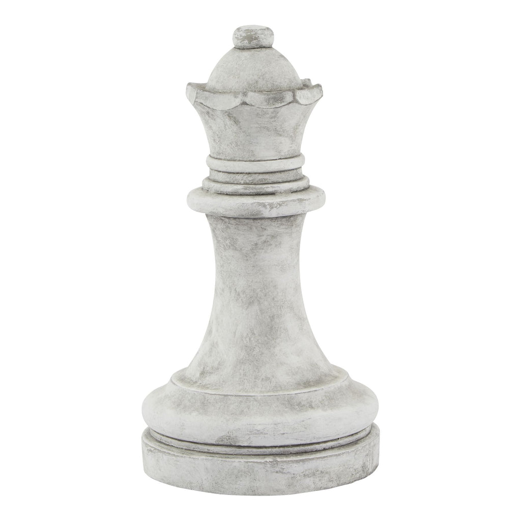 Athena Stone Queen Chess Piece - White