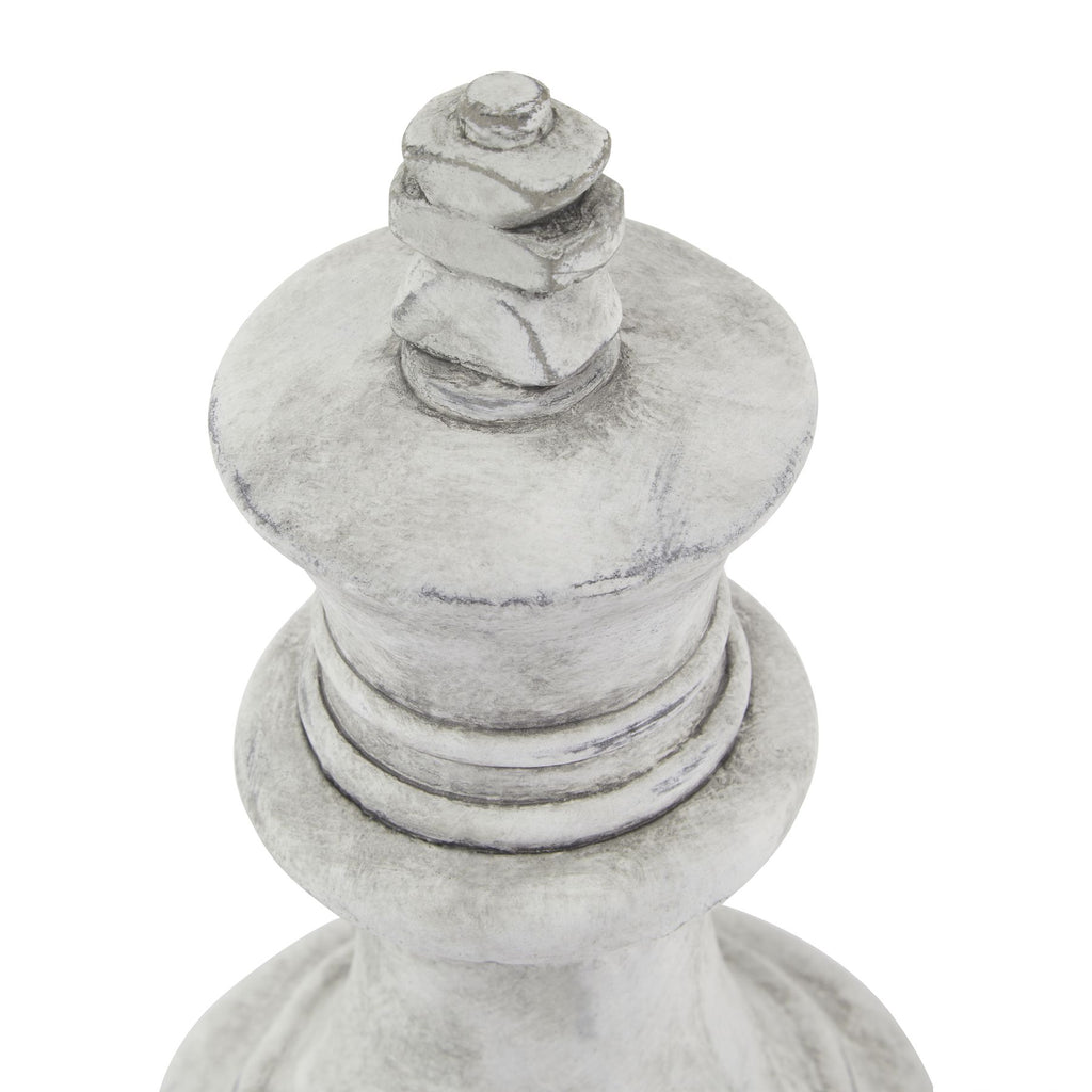 Athena Stone King Chess Piece - White