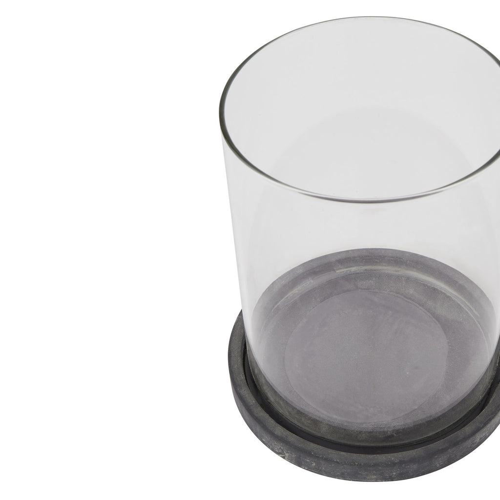 Amalfi Grey Hurricane Lantern - Grey