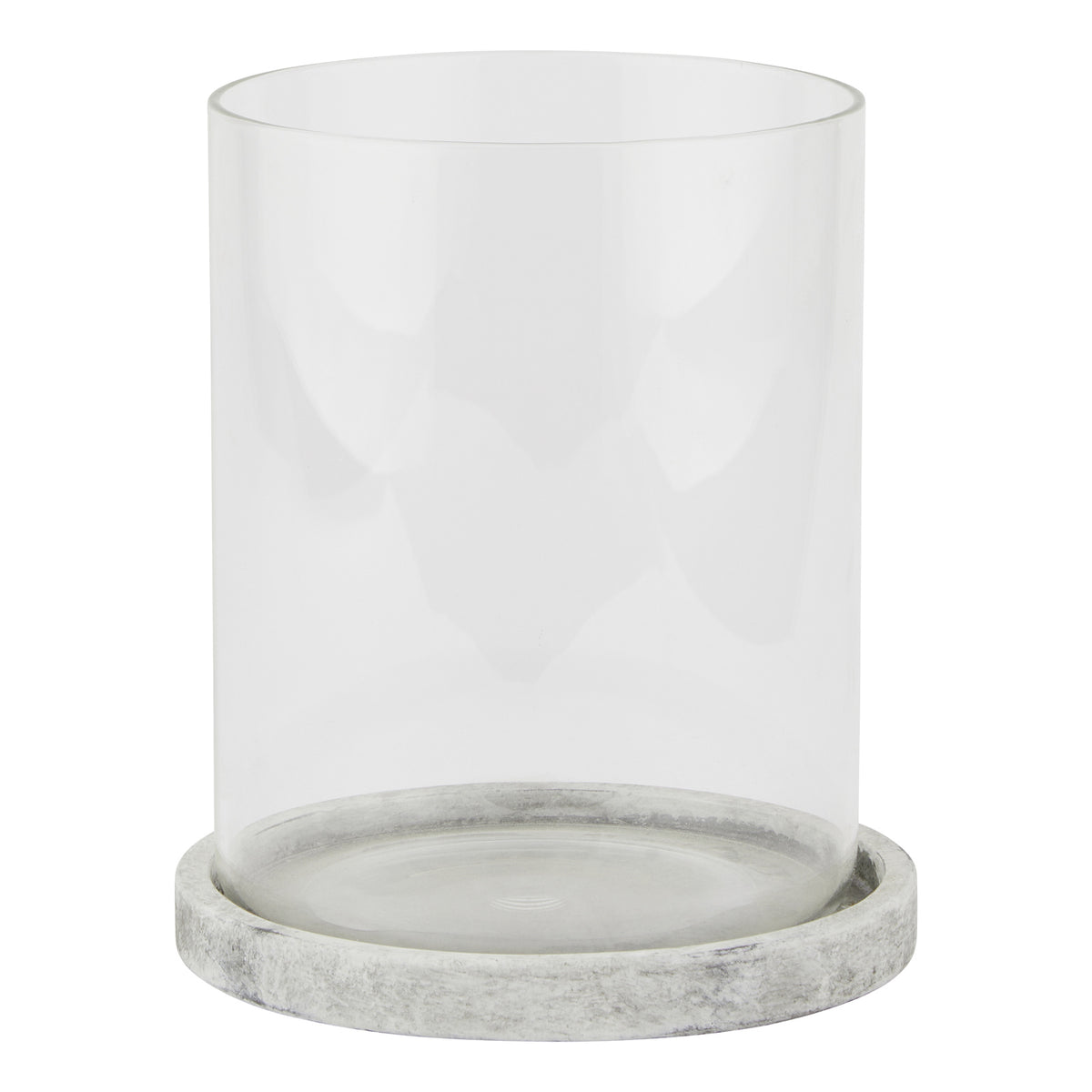 Athena Stone Large Hurricane Lantern - White