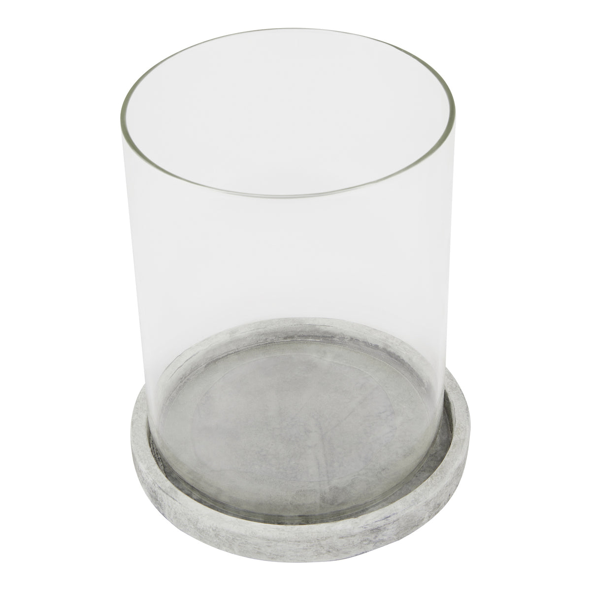 Athena Stone Hurricane Lantern - White