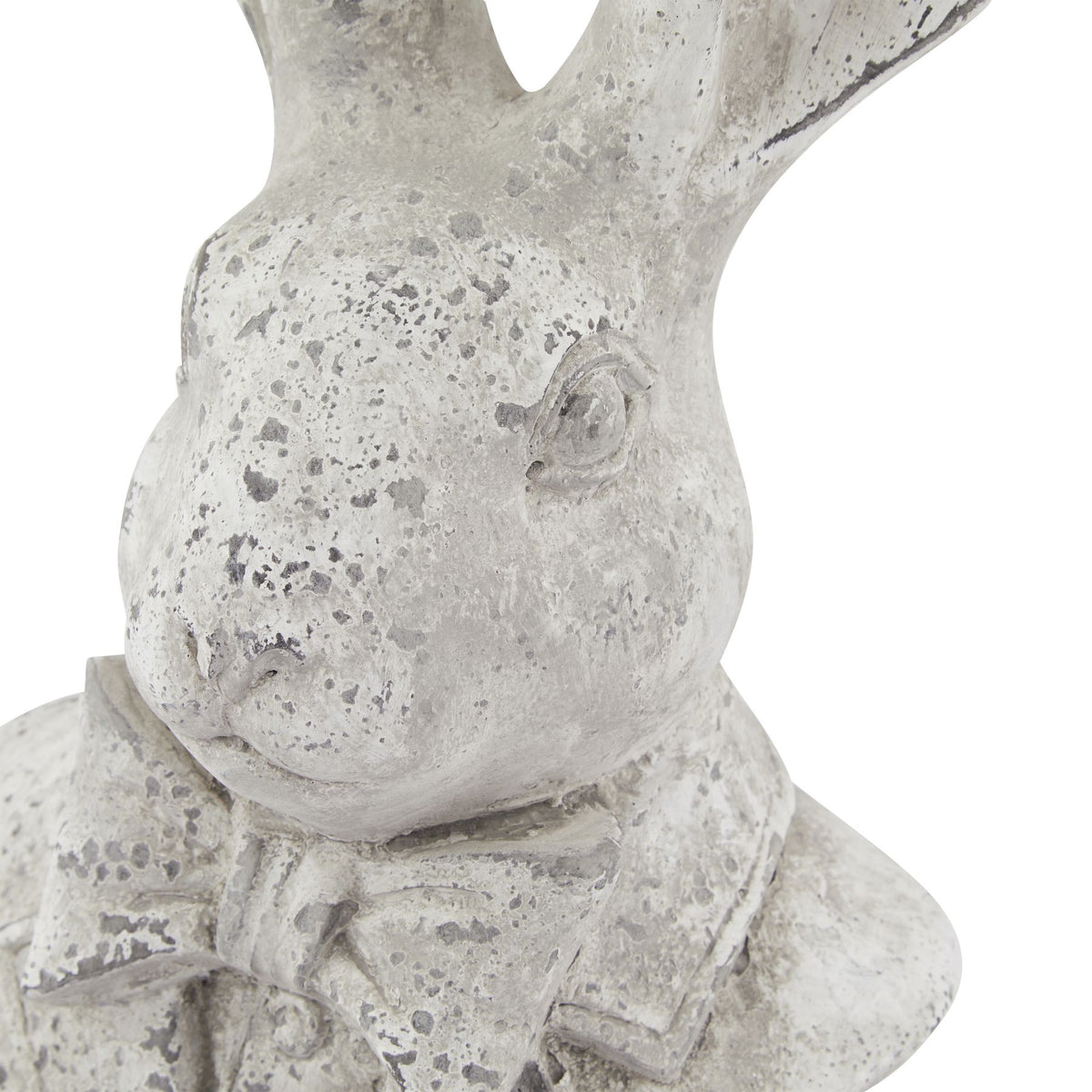 Stone Effect Tuxedo Hare Ornament - Grey