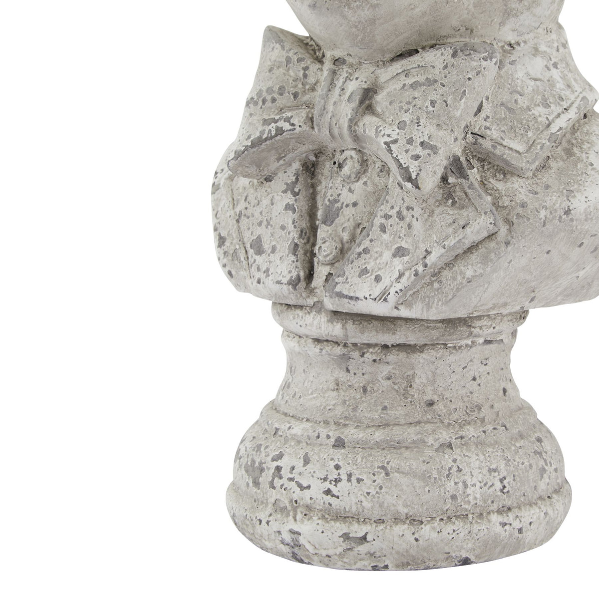Stone Effect Tuxedo Hare Ornament - Grey