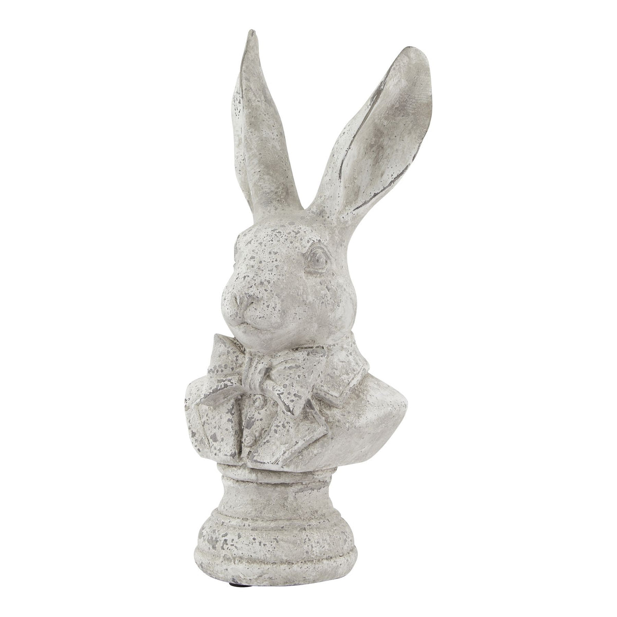 Stone Effect Tuxedo Hare Ornament - Grey