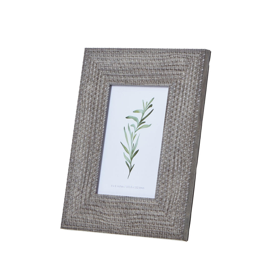Woven Photo Frame 4X6 - Grey