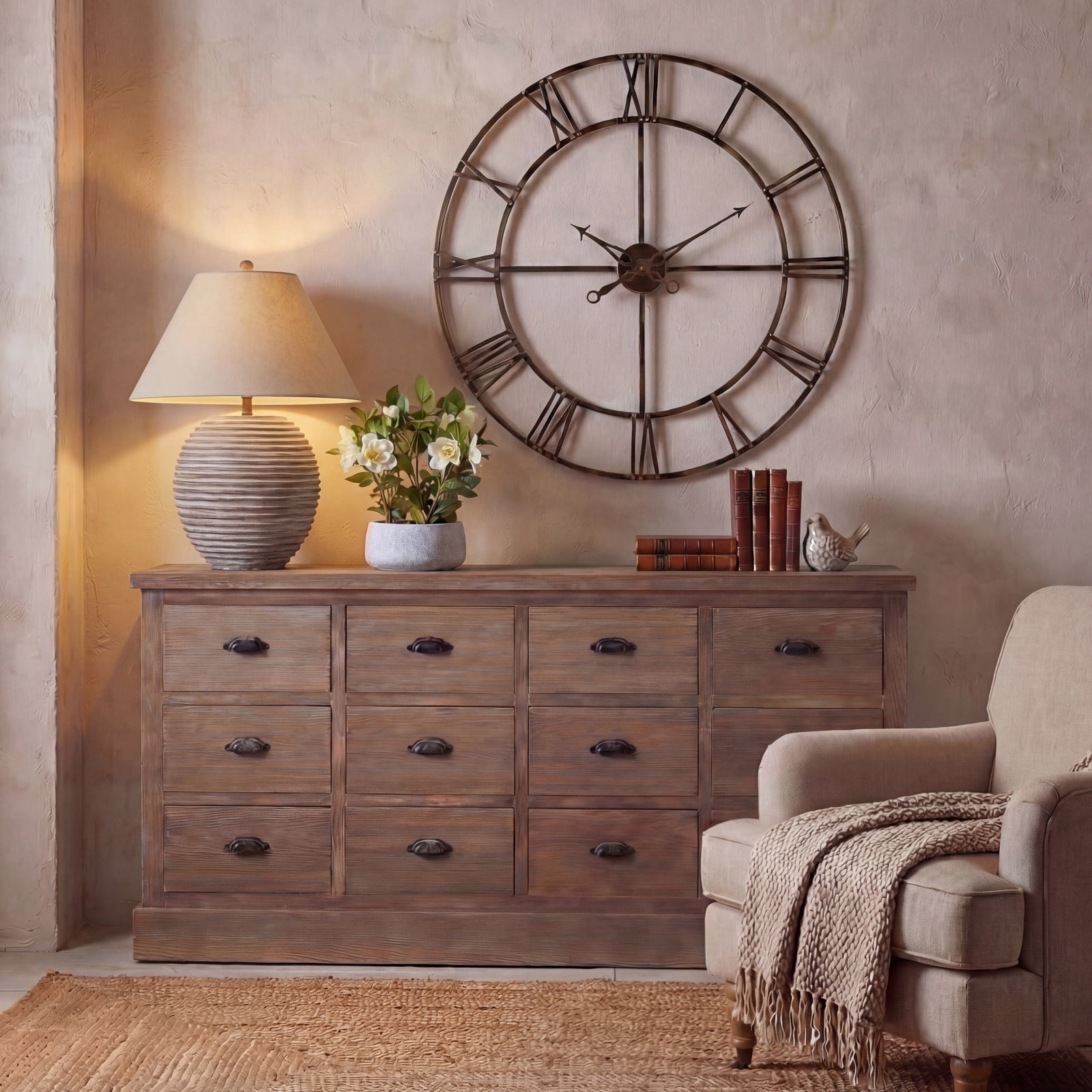 Saturn Table Lamp with Linen Shade