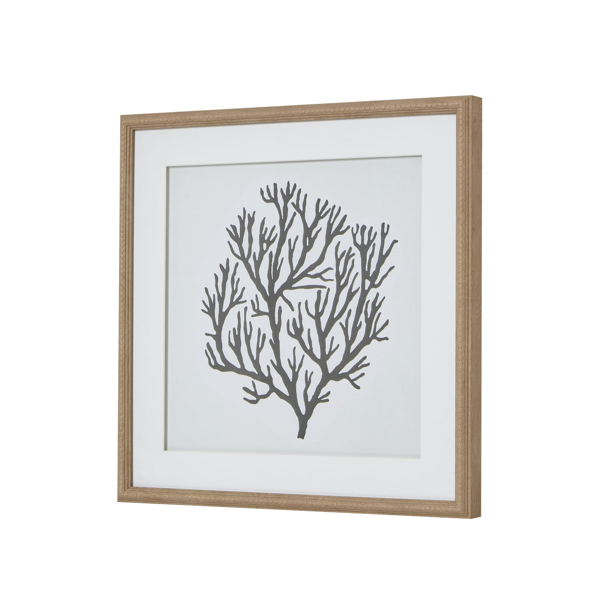 Atol Coral Art Mounted In Beaded Frame - Brown