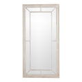 Washed Wood Framed Window Mirror - Brown
