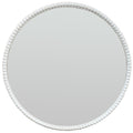 Washed Wood Framed Beaded Mirror - Brown